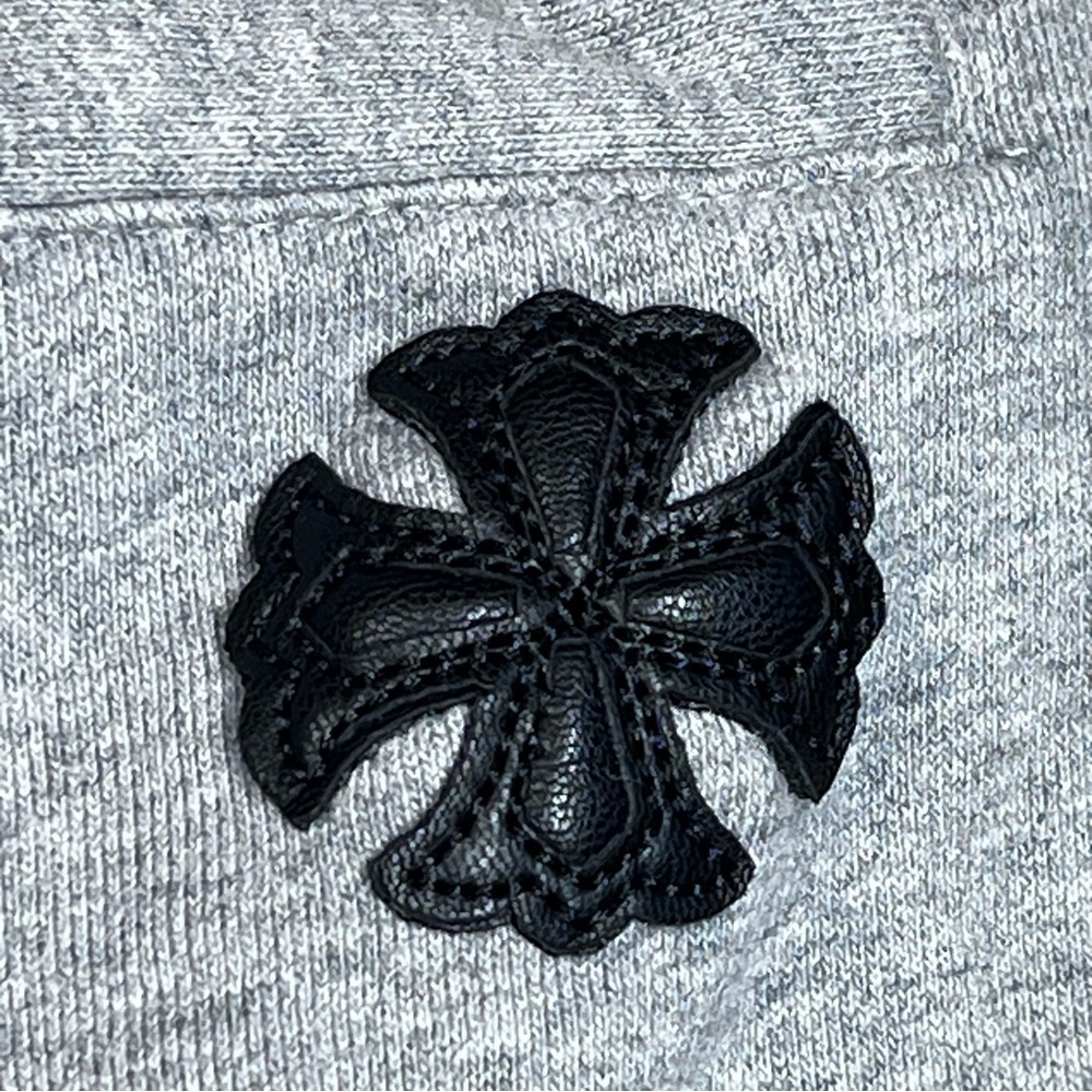 CHROME HEARTS Leather Cross Script Grey Sweatpant… - image 12